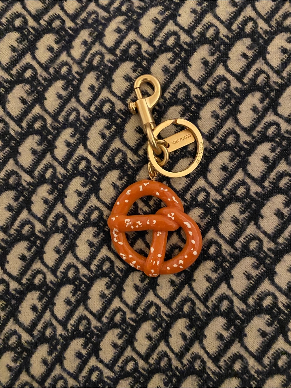 Pretzel Keychain Charm